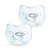 Mollis Einschlafsauger Oval Doppelpack Schnuller ohne Ring Latex 