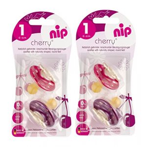 nip Rundsauger Cherry Doppelpack Girl, Latex, Größe 1